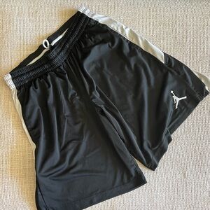 Jordan Black and White Men's Athletic Shorts